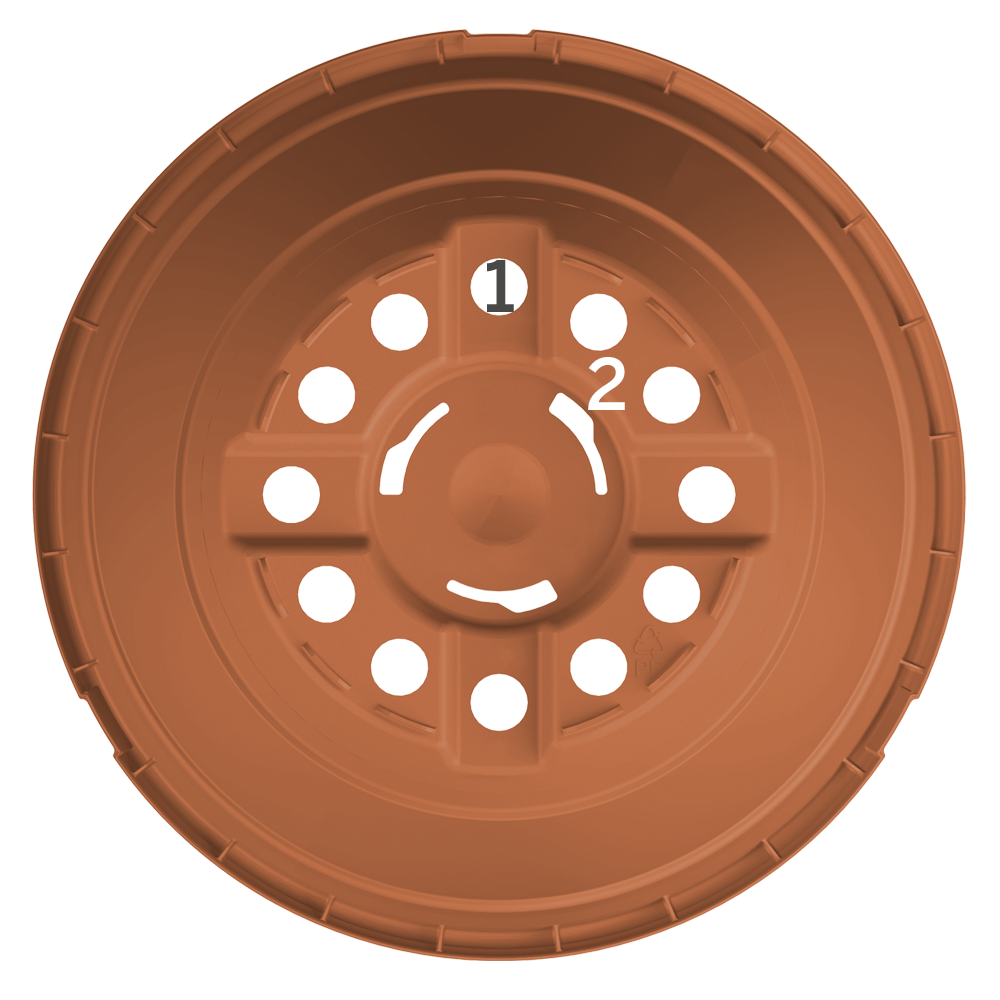 Cross bottom with bayonet lock XXVIII